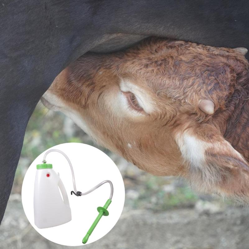 Calf Nursing Bottle 4L Large Capacity with Long Mouth and Convenient Handle Livestock Tool A0KF