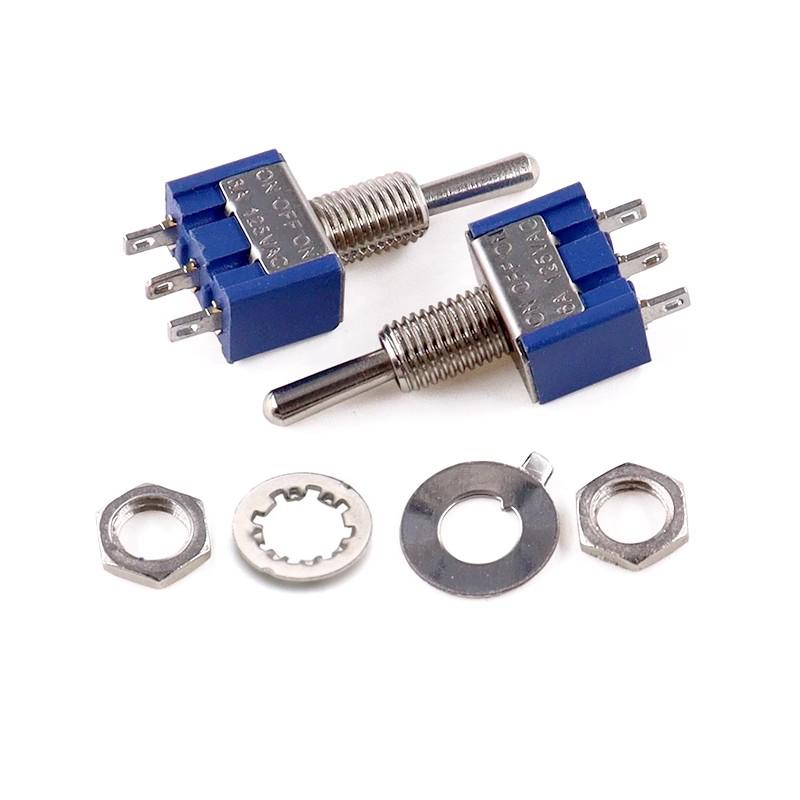 10pcs ON-OFF-ON / ON-ON Miniature Toggle Switches Mini MTS-102 103 202 203 Power Button Switch Car