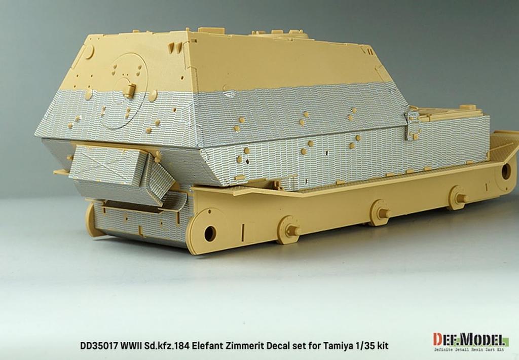 Defmodel German Elephant Heavy Tank Destroyer Zimmerit Coating Decal Set Plastic Model Decals DD35017 1/35 Sd.Kfz.184 (for Tamiya)