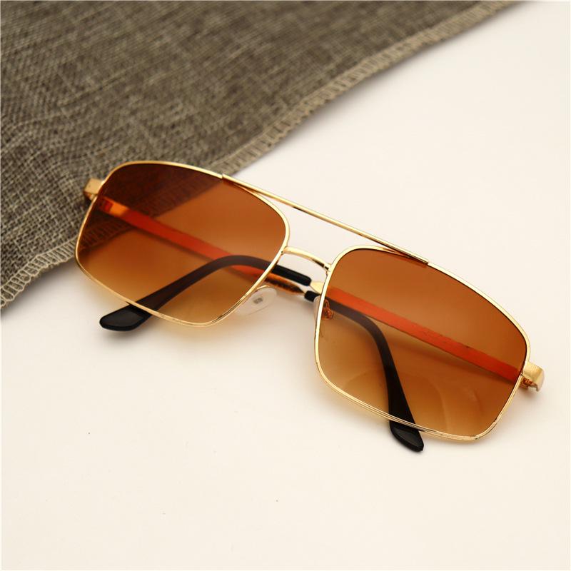 

Мужские солнцезащитные очки с металлической оправой: Защита от солнца, Квадратный дизайн для круглых/продолговатых лиц