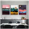 Abstract Mountain Sunrises Sunsets Landscape Wall Art Canvas Paintings Poster Print Picture Living Room Interior Home Decoration