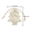Christmas Tree Velvet Drawstring Gift Bag with Bells Xmas Hanging Ornament Candy Pouch Christmas Party Decoration Supplies 7