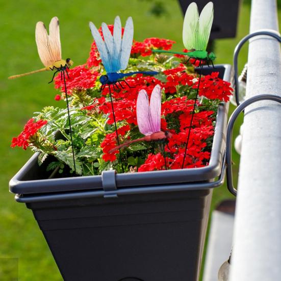 

8 шт. 3D клипсы-стрекозы Реалистичные искусственные стрекозы Зажимы для шляп Клипсы Отпугиватель стрекоз для украшения садового забора Кашпо Sets