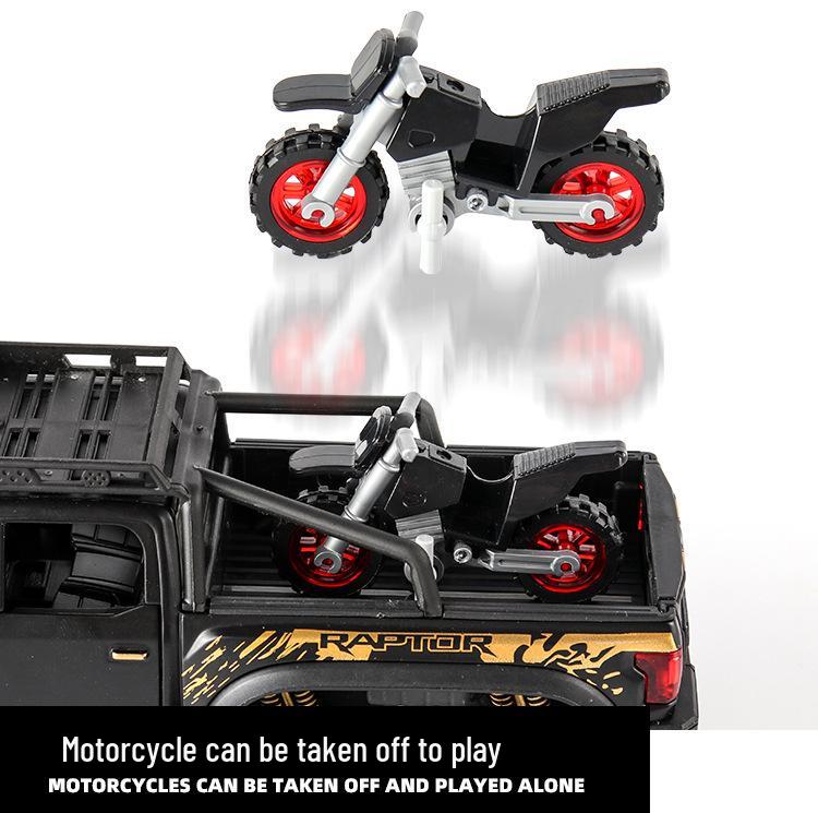 1:28 Die-cast Raptor F150 Toy Truck - Alloy Off-road Vehicle Model for Children