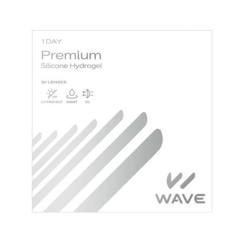 

WAVE 1-Day Premium Contact Lenses (90 lenses per box) -BC 8.8 -PWR -2.25 (Silicone Hydrogel Clear)