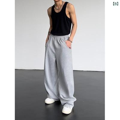 Spodnie dresowe High Street Casualowe Spodnie Męskie Harajuku Oversize Sportowe Zimowe Jesienne Bardzo Przystojne Męskie Spodnie z Prostymi Nogawkami