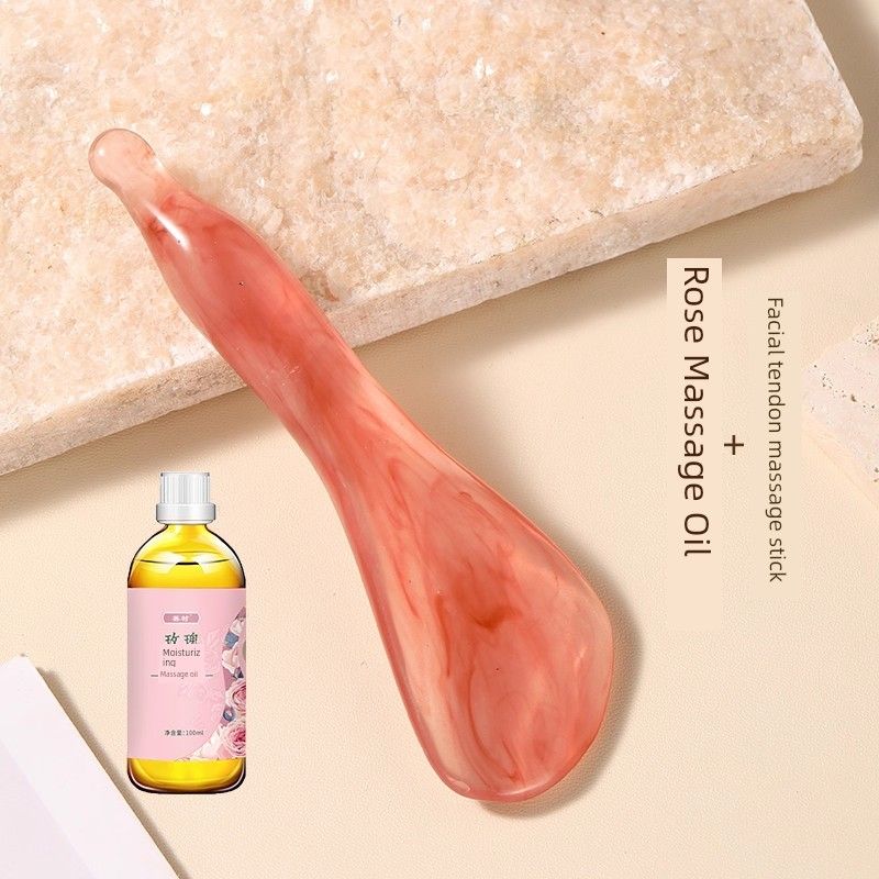 Resin Gua Sha Stick, Facial Scraping Board, Special Facial Gua Sha Beauty Tool, Eye Acupoint Stick, Head Therapy Massager