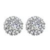Exquisite  Sterling Silver Stud Earrings for Women Romantic Moissanite Earring Lover Party Memorial Day  Gift