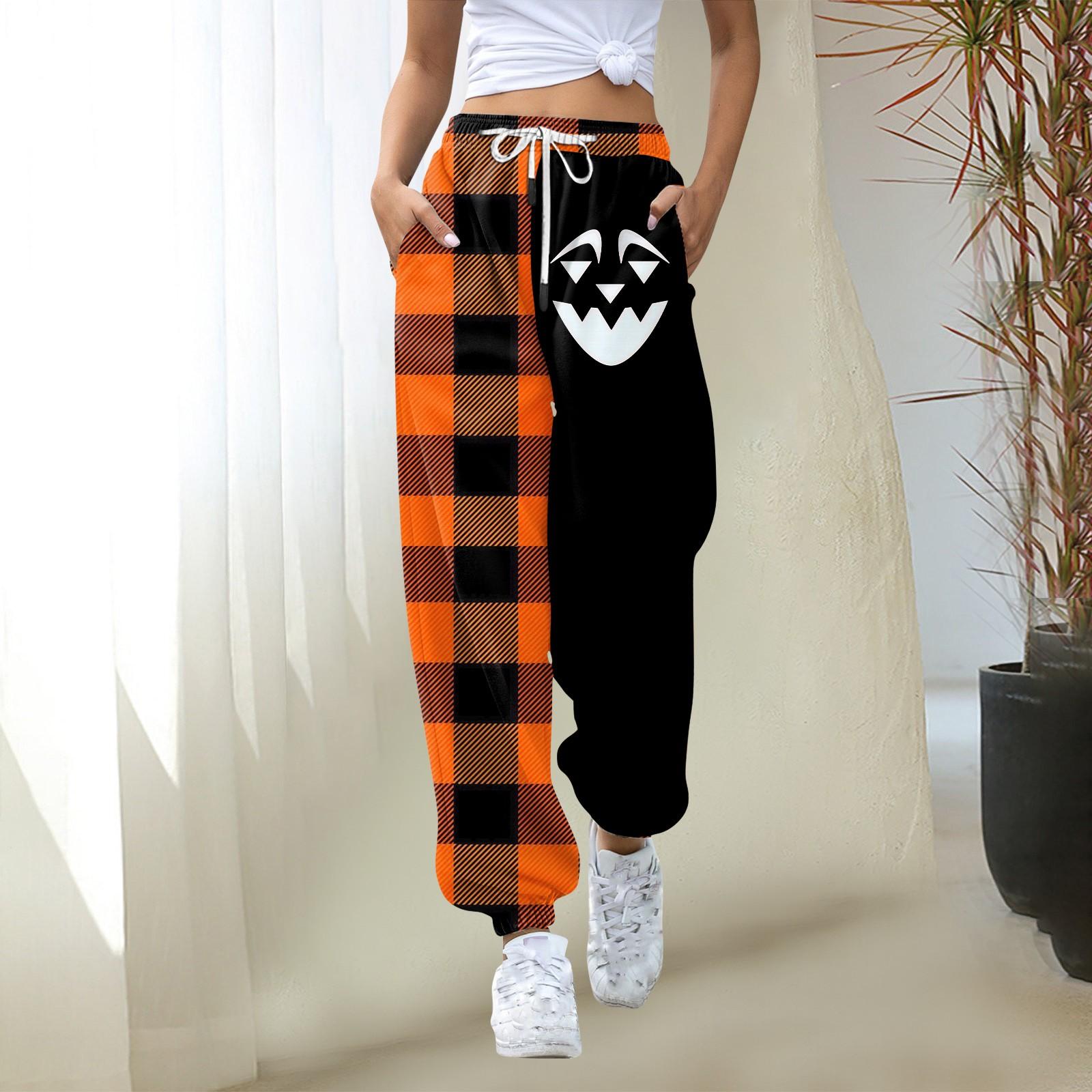 

Женские повседневные модные рождественские принты, повседневные брюки с эластичной резинкой на талии и завязками на шнурке S киноварь