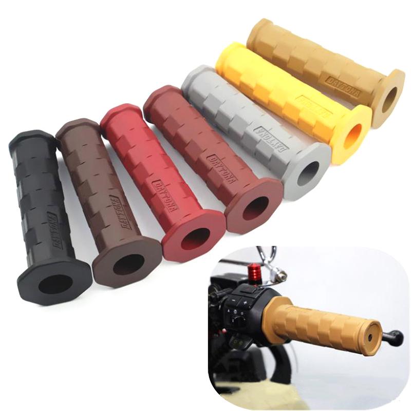Universal 21/24Mm Soft Rubber Moto Handlebar Motorbike Non Slip Comfortable Tpr Hand Grip Motorcycle Electric Bicycle Parts