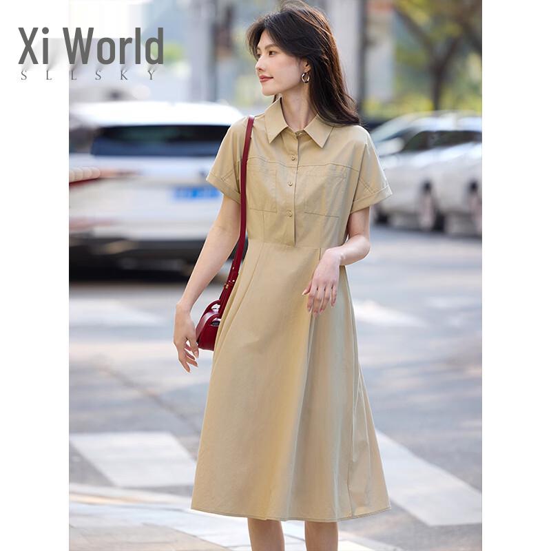 Sllsky Lyocell Short-Sleeve Shirt Dress S