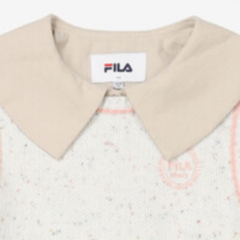 [fila Kids] Essential+ Dress Vest Set  Fk2opf3301f Beg  q0zFk2opf3301fBeg