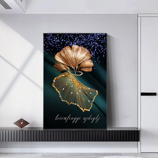 

НАДЕЖНЫЕ ХУДОЖЕСТВЕННЫЕ Картины на холсте, настенные художественные постеры и принты, картины с золотыми перьями и листьями для гостиной, украшения дома, без рамки 21*30cm