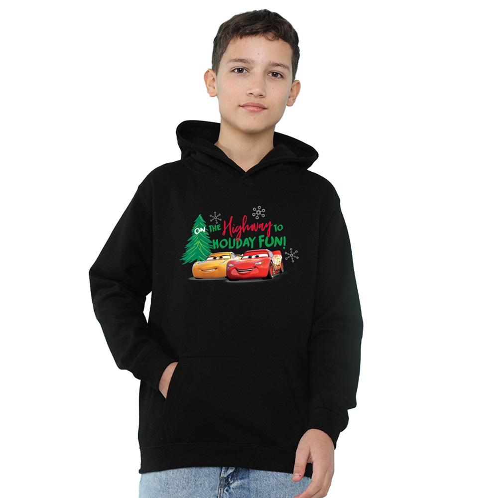 Cars Childrens/Kids Highway To Holiday Fun Lightning McQueen Heather Christmas Hoodie