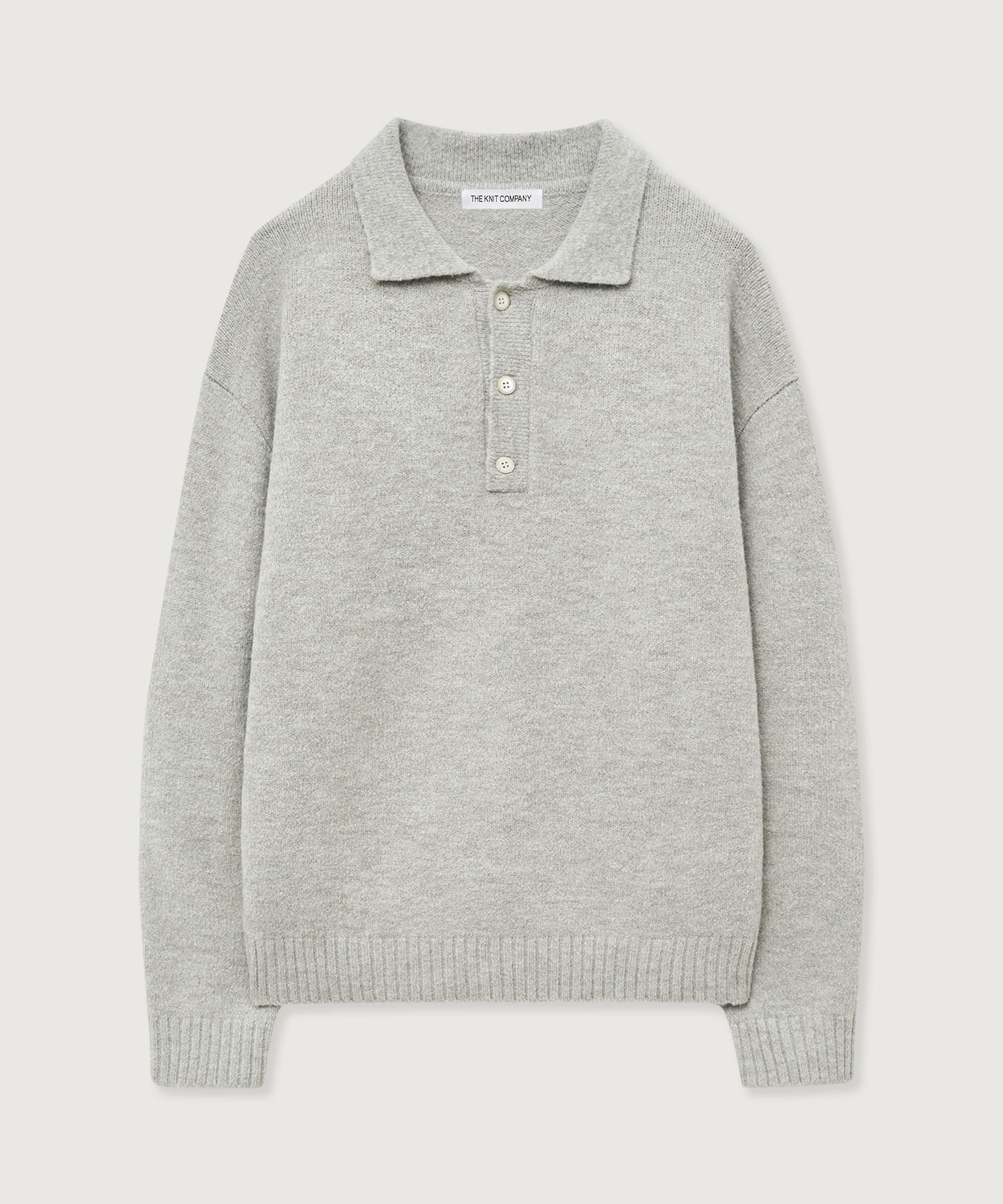 The Knit Company Hairy Wool Collared Knit 4 Colors Gray/L