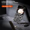 For Honor Magic V Flip 5G Case Hinge Protection PU+PC Phone Cover with Leopard Pattern