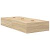 Storage Bed Frame Sonoma Oak 90 x 200 cm Particleboard