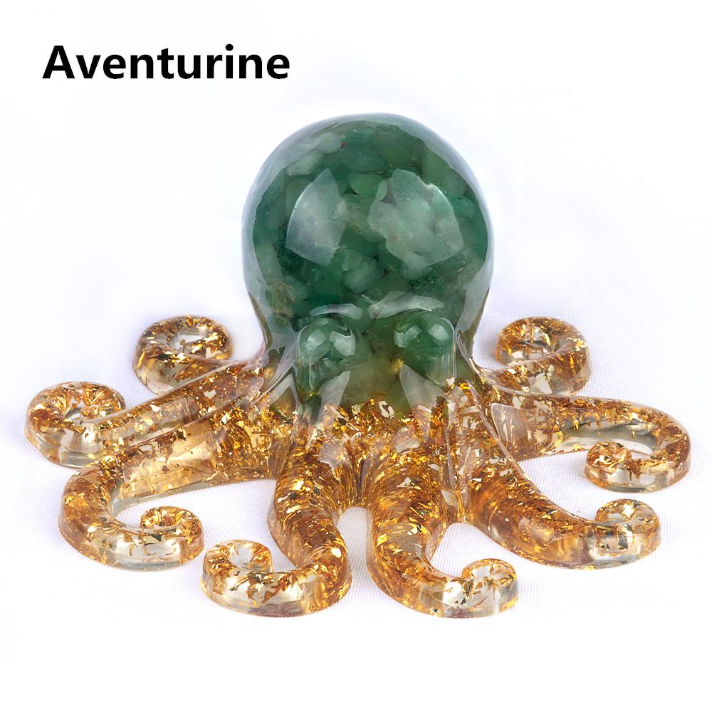 

Орнамент в виде осьминога, натуральный камень, агат, лазурит, резное украшение для дома, подарки на Рождество и Хэллоуин, 45x100 мм 45x100mm