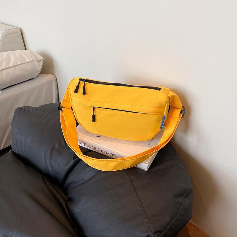 Large-capacity Bag Women's 2025 Summer New Casual Nylon Cloth Dumpling Bag Simple Commuter Shoulder Messenger Women's Bag