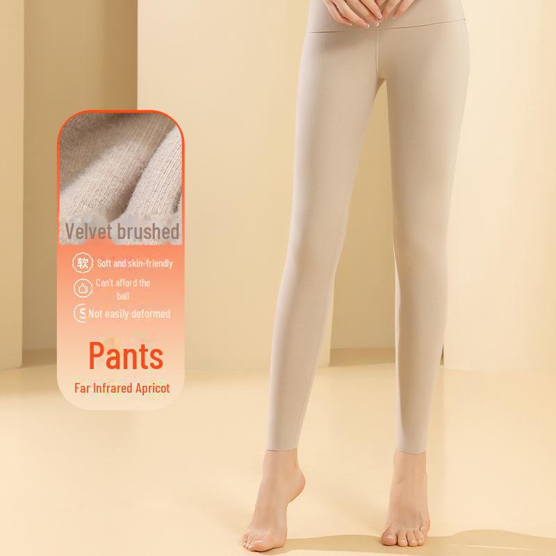 "Women's German Velvet Warm Pants: Infrared Heating, Thickened with Velvet, Antibacterial Cotton Bottoms for Autumn and Winter"