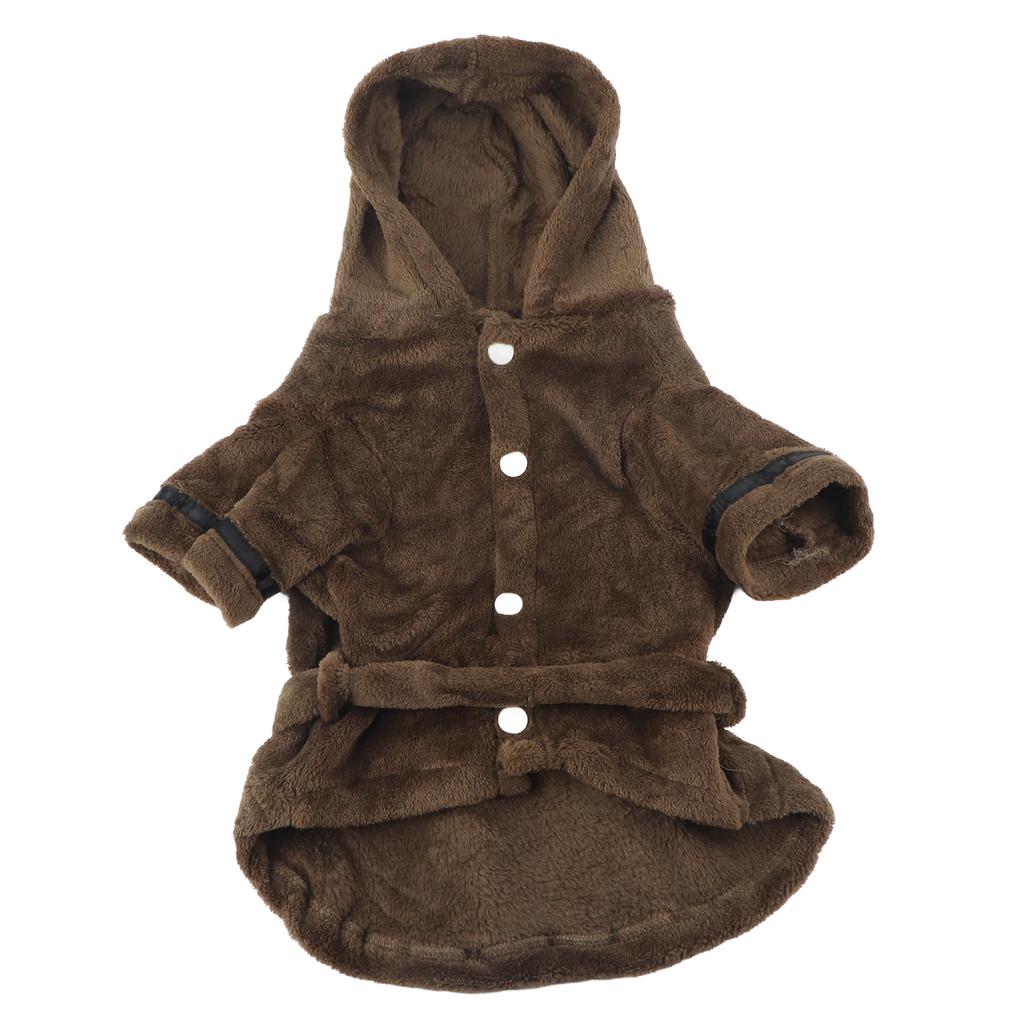 Pet Bathrobe Warm Flannel Quick Drying Dog Hooded Bath Towel with Hood for Puppy Small Dogs CatsXL