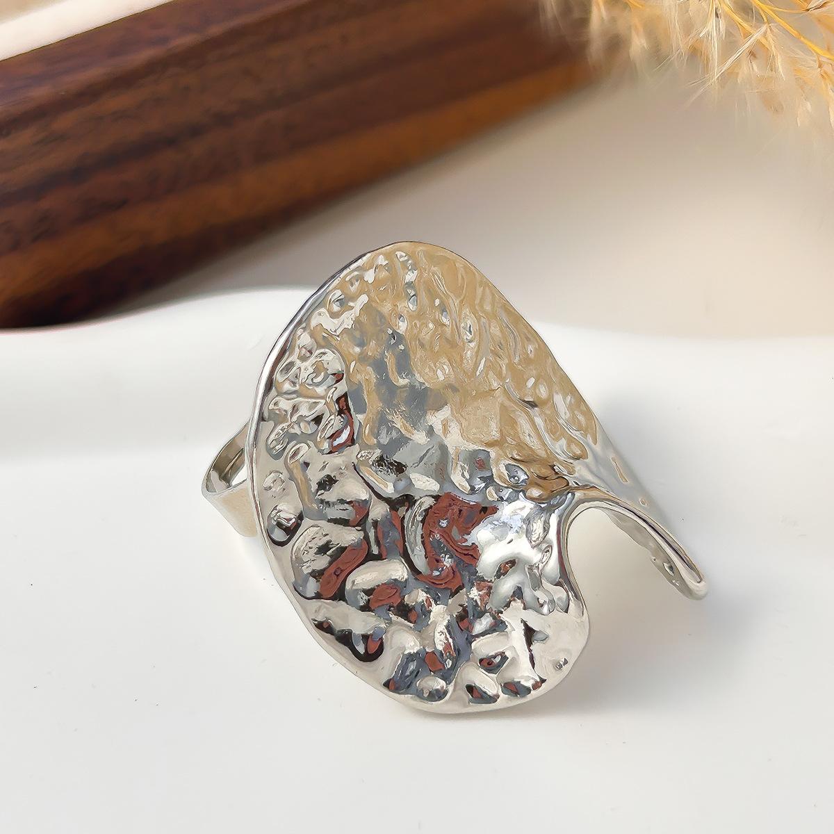 

Винтажное кольцо с подсолнухом и луной, открывающееся, золото, серебро, имитация жемчуга, плиссированные геометрические кольца на фаланги для женщин и мужчин, модные нерегулярные украшения