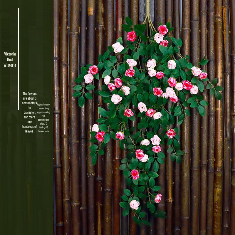 Künstliche Rosenblüten-Ranke für Wand- und Decken Dekoration