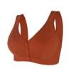 New smooth front buckle women's underwear thin mother soft cotton women's vest type steel rimless large size bra
