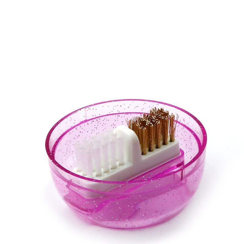 1pc Ceramic Drill Bit Cleaning Brush Case with Lid, Dual Nylon Bristle Heads for Steel and Ceramic Drill Bits, Drill Cleaning Brush