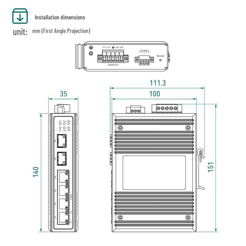 Maiwei Industrial Gigabit Managed PoE++ Fiber Switch