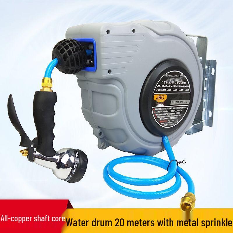 Automatic Retractable Water Hose Reel with 20m Hose for Car Wash and Gardening