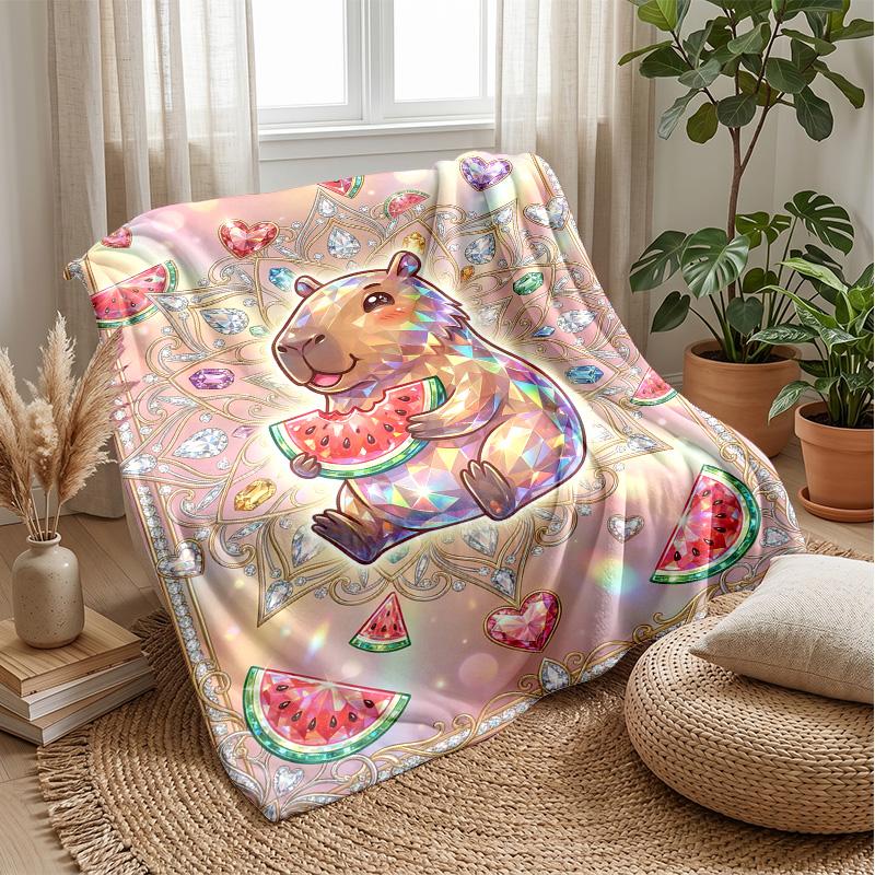 Vintage Violin Melody Theme Blanket Lightweight Warm Flannel Blanket Decorative Throw Blanket for Home Decoration
