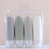 60/90ml Flacone da Viaggio Portatile in Silicone Contenitore per Liquidi Vuoto Ricaricabile Confezione Lozione Punti Contenitore Shampoo Crema Viaggio