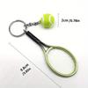 1pc Tennis Keychain Alloy Tennis Raclet, Ball Split Ring Keychain For Sport Lovers Team Sports Bag Chain Pendant
