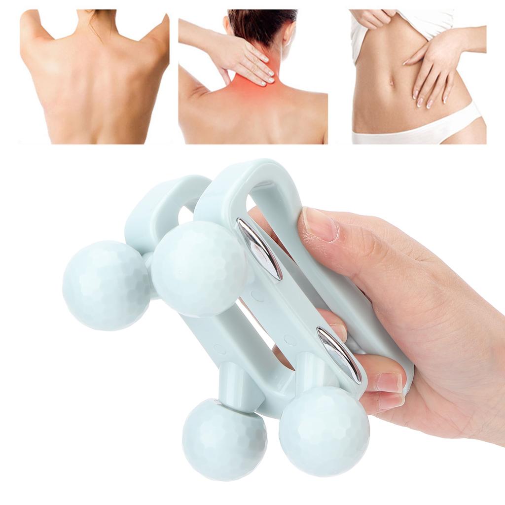 Roller Massager Four Wheels Handheld Manual Universal Body Massage Therapy Equipment