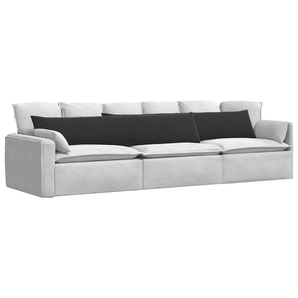 Sofa Cushions 2 Pcs Black 200 X 40 Cm Cord Fabric