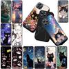 Cover for Xiaomi Redmi Note 12 11 10 A3 Pro 10A 10C 12C Note12 5G 4G Casing Phone Case Black Kitten Cat Eye Cute Anime
