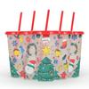24 Oz Coffee Straw Cup Reusable Christmas Color Changing Cup with Lid Plastic Cold Bucket Party Drink Cup