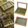 Wood Jewelry Display Box Single-layer Portable Jewelry Box Earrings Storage Box