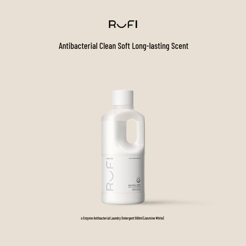 Стиральный порошок Rufi: Стойкий аромат, Натуральное удаление пятен, Антибактериальный, Защита от клещей, Безопасен для цвета, Ферментная формула.