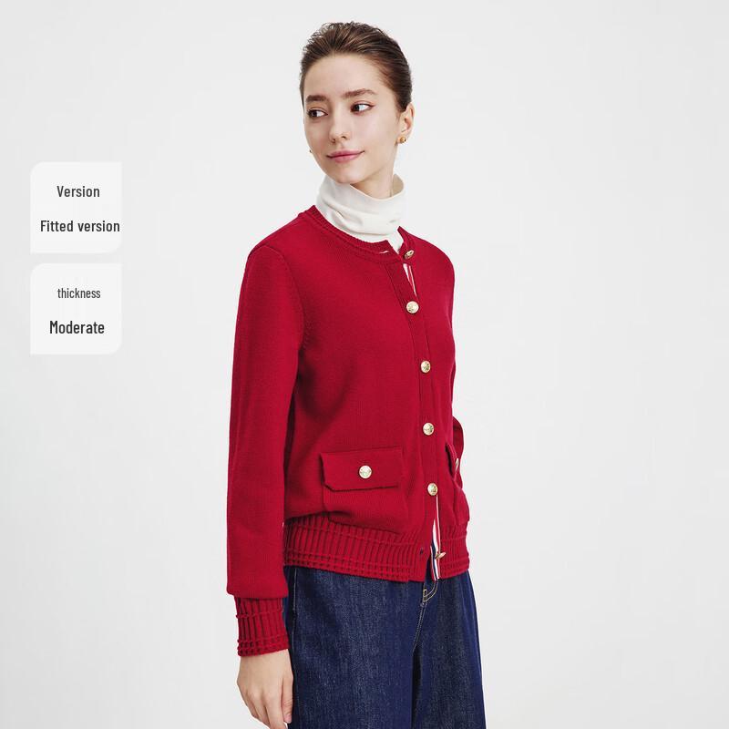 Navigare Women's Round Neck Knit Cardigan Sweater