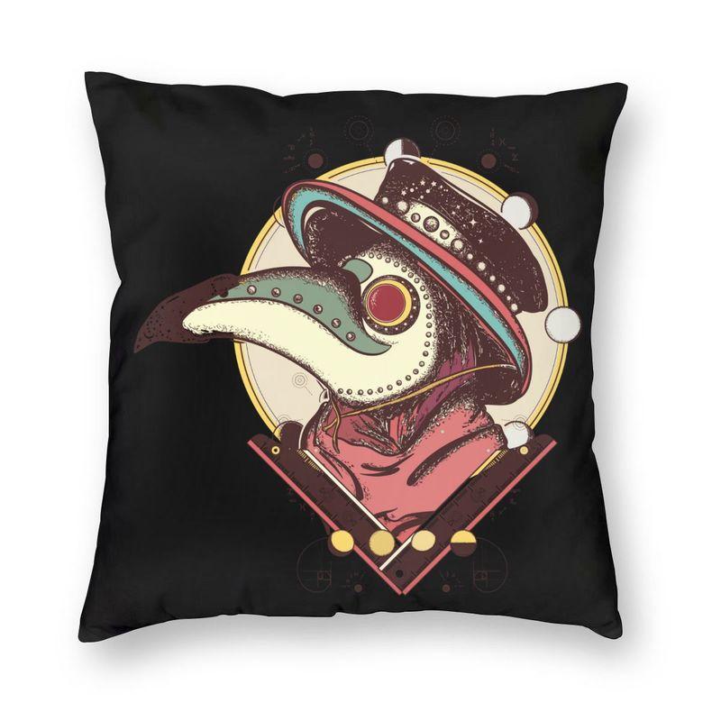 Home Decor Halloween Pillowcase Scary Dr Vampire Print Cushion Cover for Bedroom Living Room 45x45cm Funda De Almohada