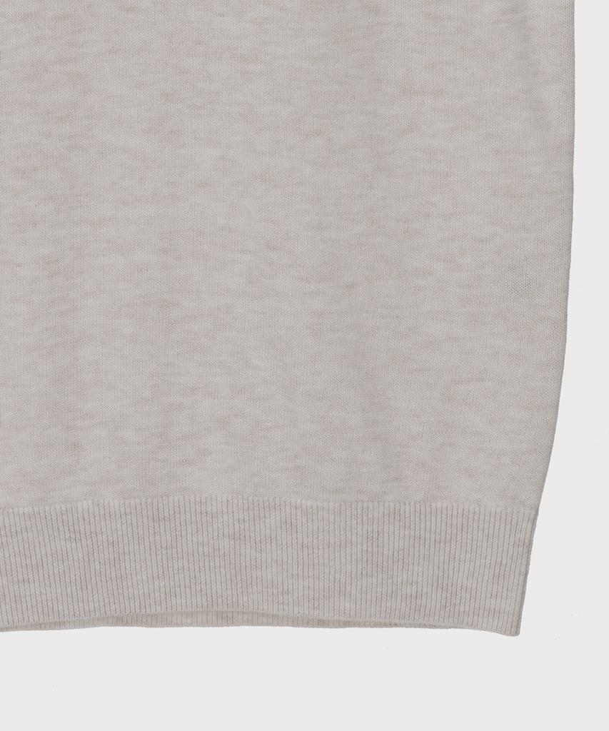 BASIC HOUSE Uni Daily Half-Neck Knit Light Beige Lwkt7102