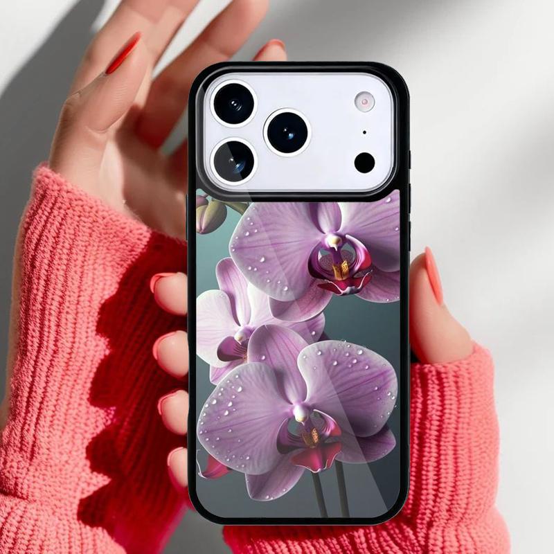Orchid Flowers Colorful soft Phone Case for iPhone 17 Air 16e 15 14 13 Pro Max Back Cover for 12 11 Pro Coque