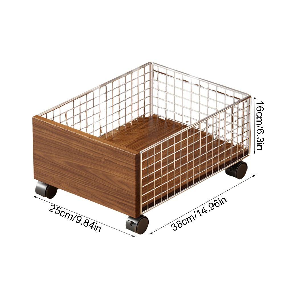 Large Capacity Rolling Storage Basket with Wheels Movable Laundry Hamper Laundry Basket  Bedroom