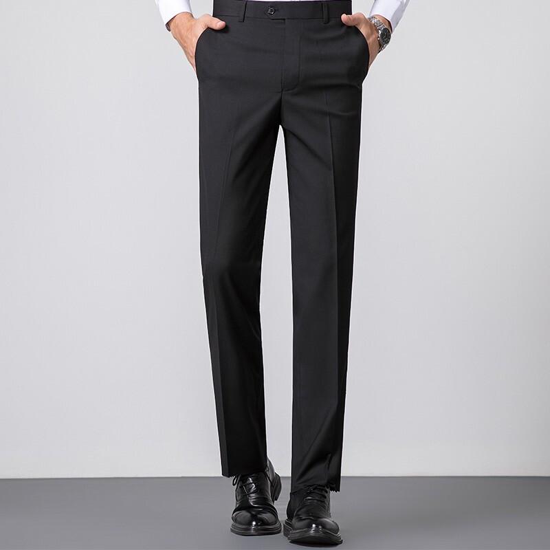 Yiliteng Men s All-Season Straight-Leg Business Casual Trousers 32