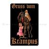 The Krampus Beware The Ill Behaved Print Krampus Greetings Metal Plaque Printing Decoration Garage Wall Mural Tin Sign Poster