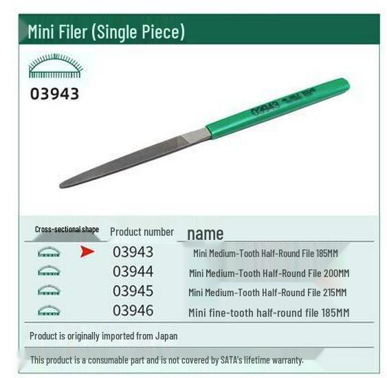 SATA Mini Steel Flat File Set (03923-03926)