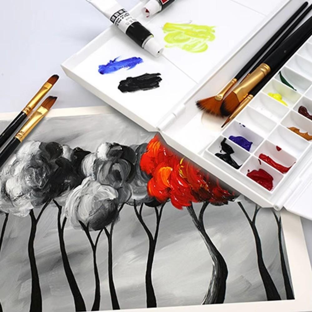 Foldable Travel Painting Palette 24 Grids Watercolor Mixing Tray Art Supplies