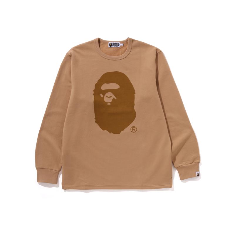 A Bathing Ape Bluza z bawełny szczotkowanej z motywem głowy małpy 0ZXLTM111003N